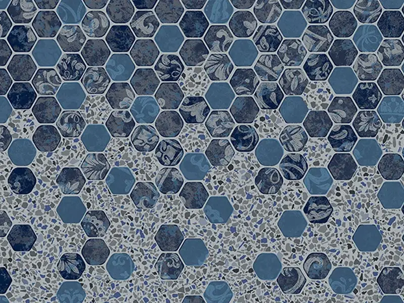 Falling Esagono / Grey Crystal